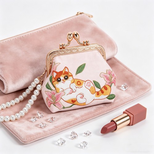 Borsa con fiori ricamati