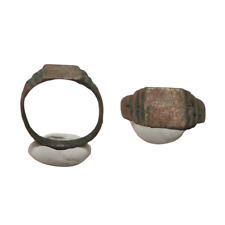 Anello romano in bronzo decorato, provenienza casa d'aste