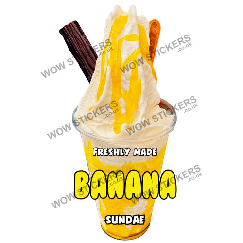 Adesivo furgone gelato banana - adesivo,
