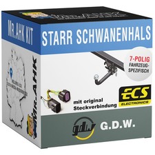 GDW Gancio di Traino Rigido per Nissan Qashqai III 21-24 con 7 Poli Spec. Kit elettrico