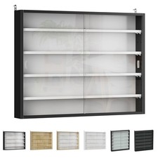 HOMCOM Bacheca per Collezionismo a 5 Ripiani Mensole Regolabili in Legno