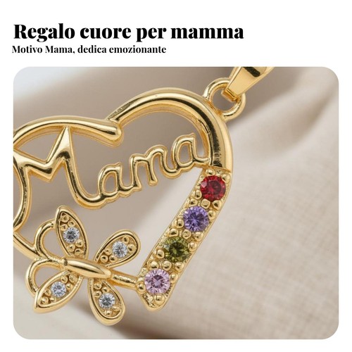 Collana con ciondolo cuore - ciondolo, a