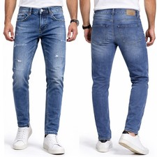 Jeans Uomo Denim Slim Fit Blu