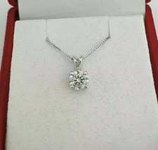 Collana solitario oro bianco - collana,