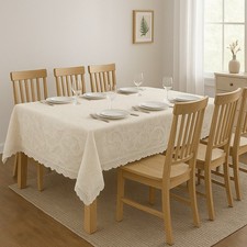 Servizio Tavola 12 Persone Tovaglioli Puro Lino Ricamo Burano Grappolo Elegante