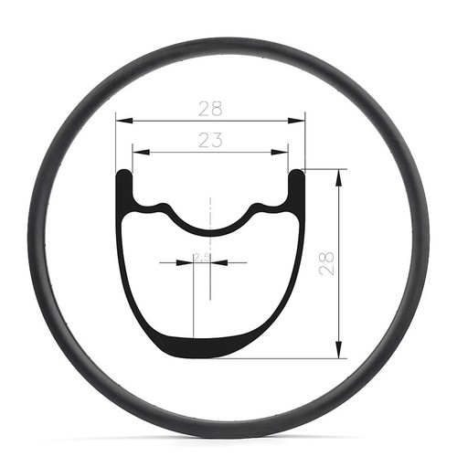 Cerchio carbonio tubeless - carbonio,