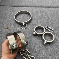 Manette in acciaio inox manette collare manette set bondage manette piedi BDSM