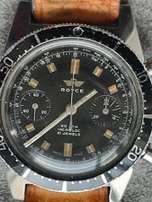 CRONO DIVER ANNI 60 ROYCE, 20 ATM. Cassa Inox, tasti a pompa,38 mm. Cal. L 248