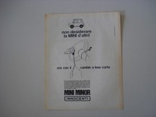 advertising Pubblicità 1968 INNOCENTI MINI MINOR