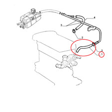 MANICOTTO FLESSIBILE POMPA ACQUA FIAT BRAVO - PUNTO - MAREA ORIGINALE 46444039