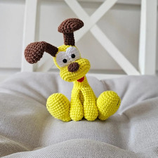 Odie Dog Amigurumi all'uncinetto, peluche fatto a mano per bambini e tifosi