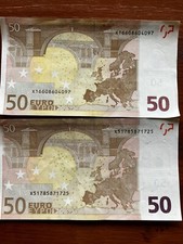 2 Banconote  50 EURO 2002