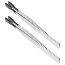  2pcs Rubber Tipped Tweezers -