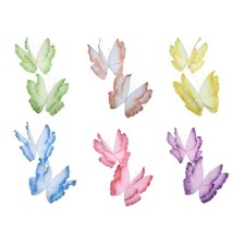 2 pezzi Butterflies Decorazioni per feste 3d per arredamento da muro del