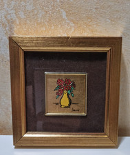 Quadretto Su Foglia D'oro 22kt