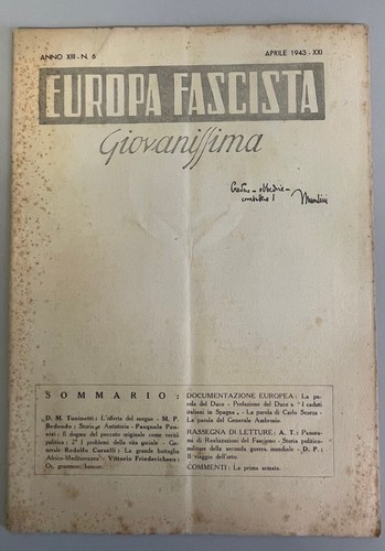 Rarissima rivista fascismo - rarissima,