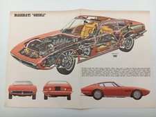 Clipping Ritaglio Articolo 1970 Maserati Ghibli - Gaz 69 AM