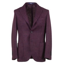 Cappotto sportivo Drumohr slim fit pied de poule check tweed lana 40R (Eu 50) $1075