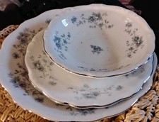 Set 12 pezzi di piatti Johann Haviland Baviera Germania ghirlanda blu 