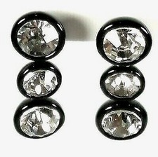 ORECCHINI OPS!WONDER DONNA A LOBO-ACCIAIO CRISTALLI- 3 CASTONI NERI  (OPSOR-667)