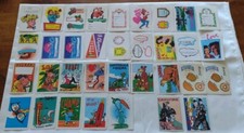 THE FABULOUS '80S STICKER MR DAY EDIZ BLU PANINARI '80 32 PEZZI + 2 STICKERS 