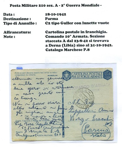 Pm17 posta militare 210 sez - pm17,