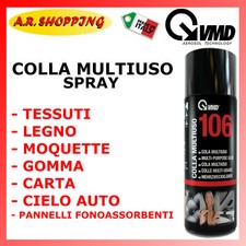 Colla Spray Multiuso per Cielo Auto-Tessuti-Gomma-Legno-Pannelli Fonoassorbenti