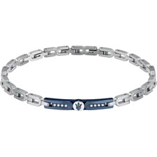 MASERATI JM423AVD27 BRACCIALE UOMO BLU 21,5cm LIST. 99€ SOTTOCOSTO