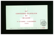ITALIA - LIBRETTO - CONVEGNO FILATELICO MILANO 1980