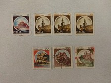 Francobolli Italiani DEI CASTELLI Lire 5, Lire 10, Lire 100, Lire 200 e Lire 900
