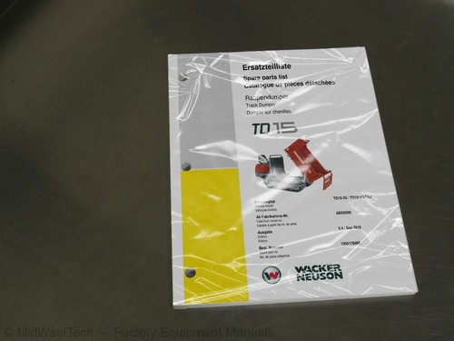 Wacker neuson td15 - wacker, track