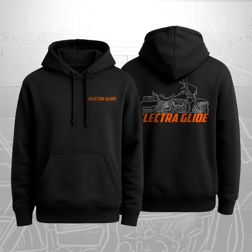Felpa con cappuccio moto