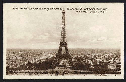 Cartolina parigi tour - cartolina, parigi,