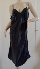 VINTAGE SOTTOVESTE NERO LINTEA PURA SETA TAGLIA 50 SEXY LINGERIE INTIMO SLIP