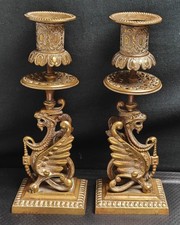 Coppia antichi candelieri - coppia,