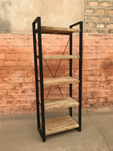 Libreria ferro loft legno - libreria,