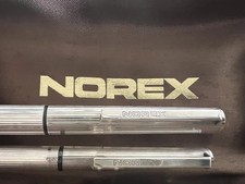 🔴 NOREX penne stilografica ARGENTO MASSICCIO 925 pennino ORO + sfera garanzia
