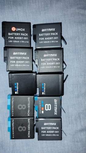 Batteria 10x gopro hero 6 - batteria,