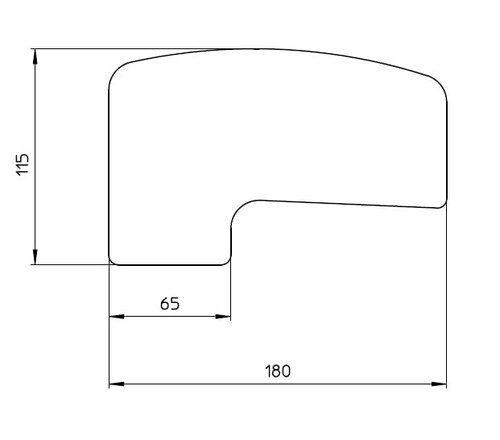 Scrivania 115x180 legno
