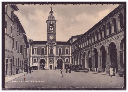 Cartolina meldola piazza - cartolina,