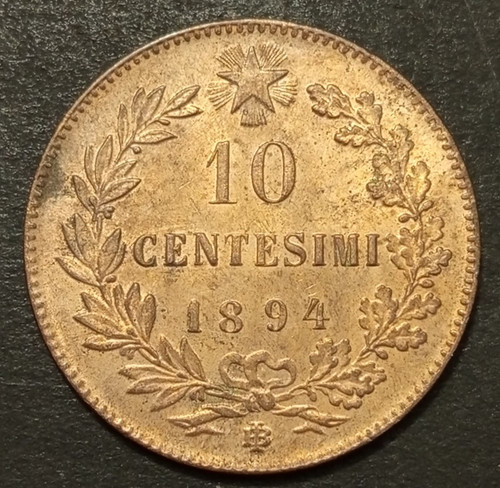 Centesimi lire 1894 fdc bi - 10,