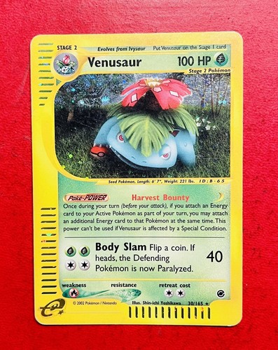 Lotto carte pokemon venusaur - carte,