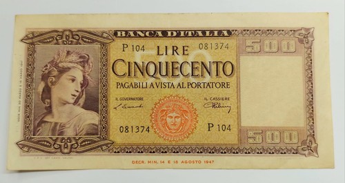 Repubblica 500 lire - , 1947