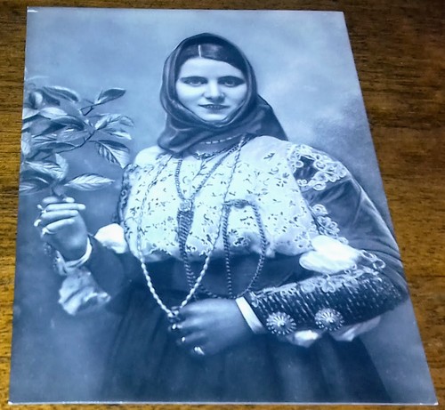 Cartolina costumi sardi - costumi,