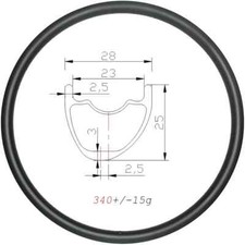 Cerchio carbonio mtb 27,5