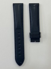 CINTURINO ORIGINALE OROLOGIO "HAMILTON" ANSA 20 MM PELLE BLU H600.704.101 -NUOVO