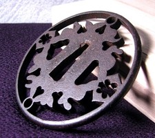 Antico ferro Tsuba epoca Edo