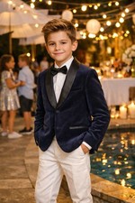 Giacca Blazer Velluto Blu