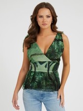 Camicia Guess Roxan verde in