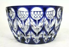 Centro Tavola Vetro Cristallo Originale FABERGÈ Massiccio Vintage d20cm-63C